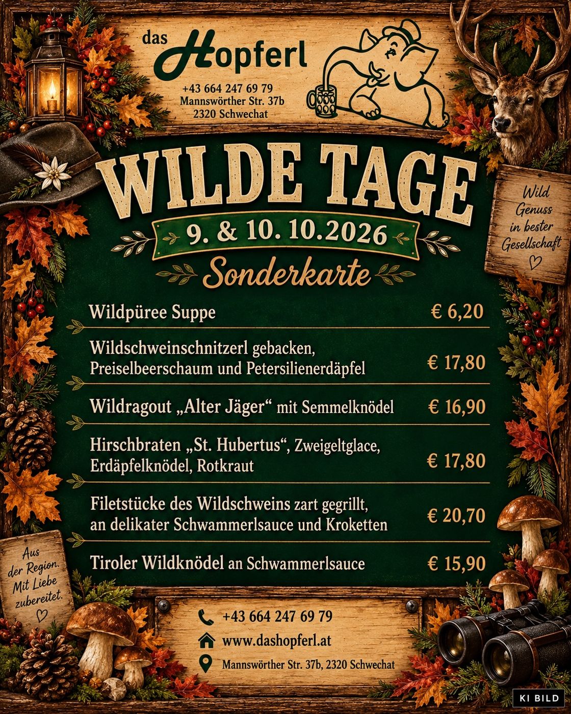 Sonderkarte der Wilden Tage am 9. und 10. Oktober 2026